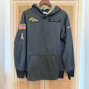 Nike Gray Denver Broncos Salute to Service Hoodie, Men’s Size Medium, NWOT